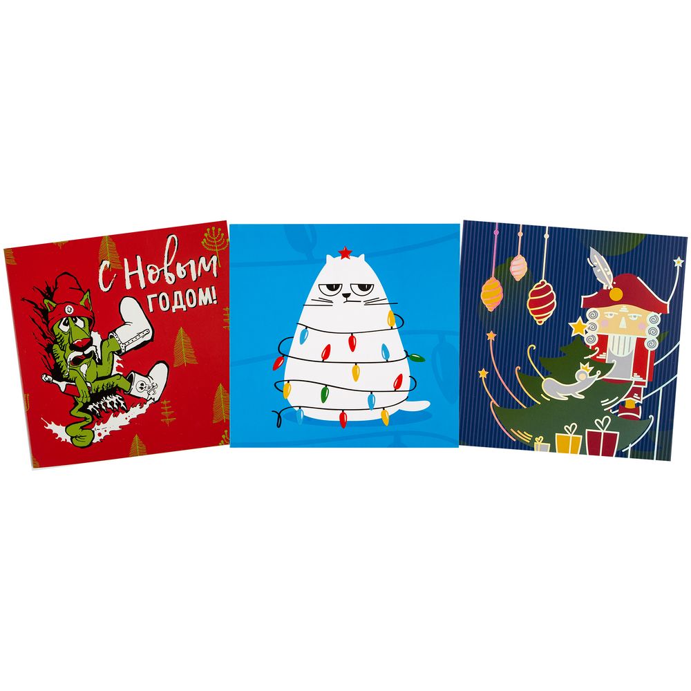Набор Warmest Wishes: 3 открытки с конвертами с логотипом сделано в России | Print Logo