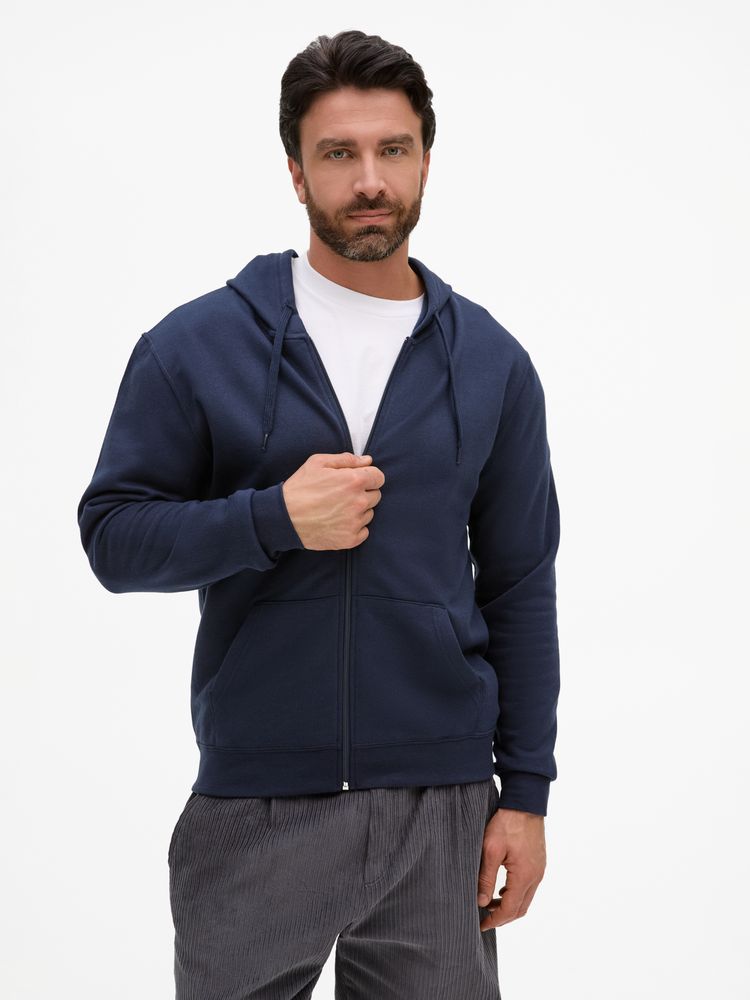 Толстовка унисекс Stone темно-синяя, размер S