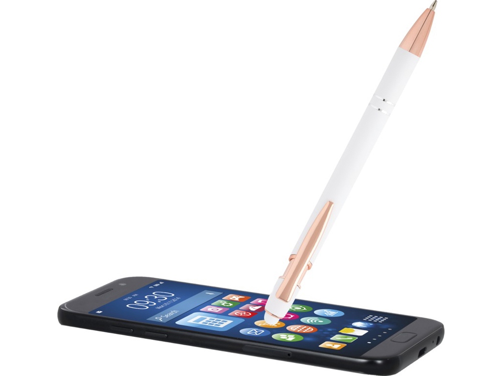 Nanna шариковая ручка с отделкой из розового золота - Белый (синие чернила)