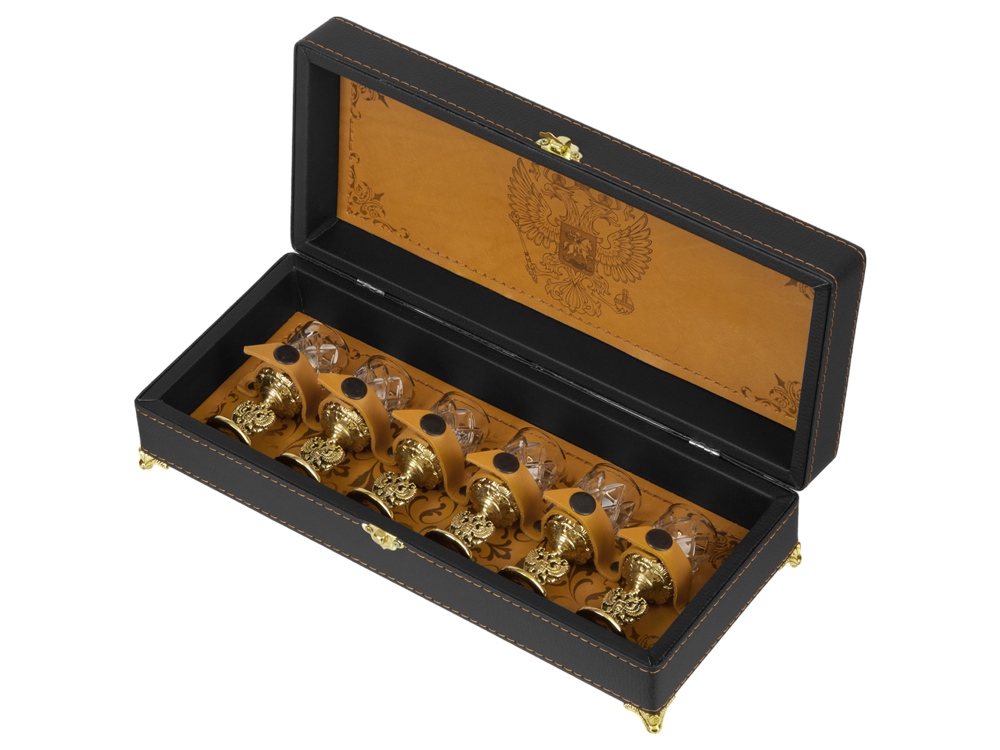 Подарочный набор хрустальных стопок с логотипом  | Print Logo