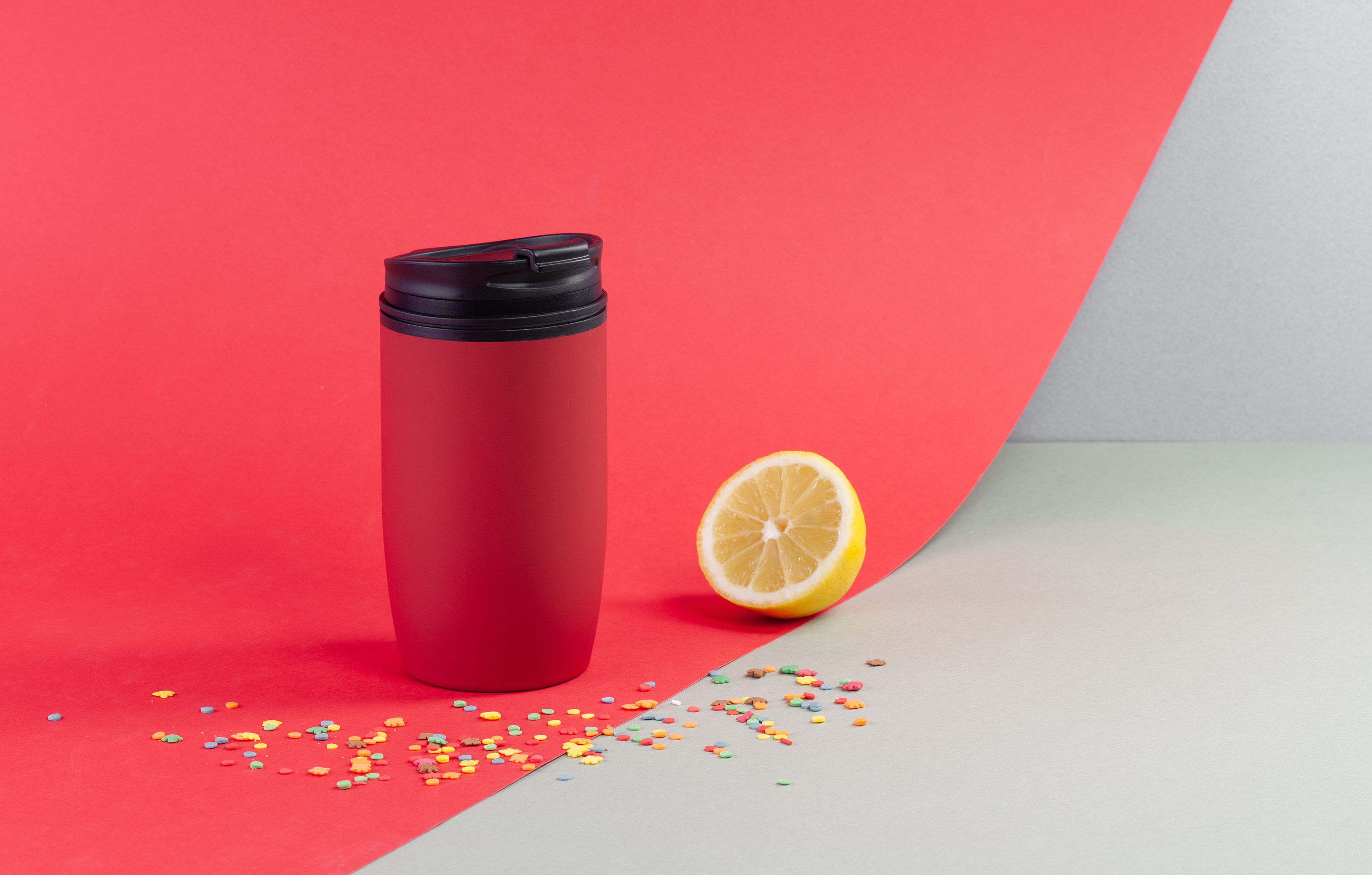 Термостакан "Unicup" 300 мл, покрытие soft touch, оранжевый