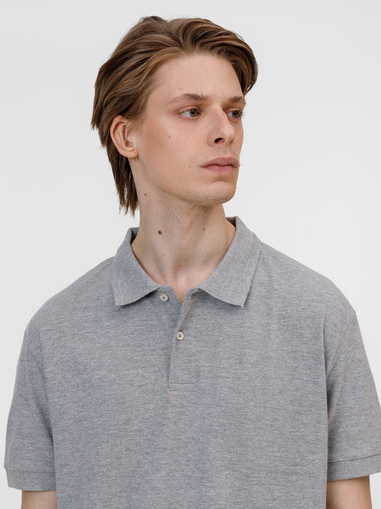 Рубашка поло унисекс Pacific, серый меланж, размер M