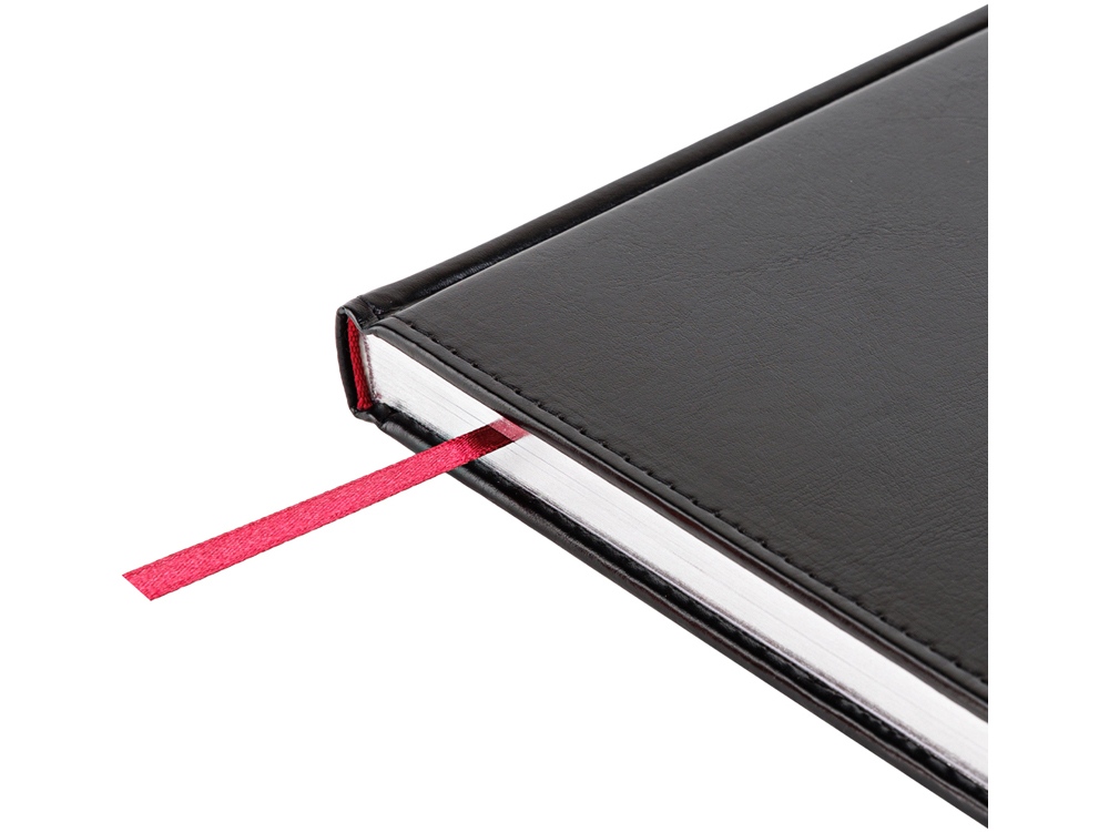 Ежедневник недатированный А4 Sidney Nebraska, черный с серебристым срезом