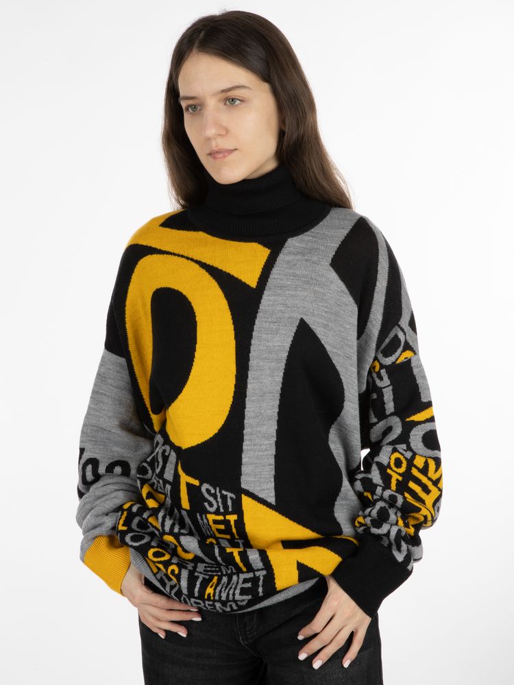 Свитер оверсайз на заказ Tricksy Net, полушерсть, размер S/M