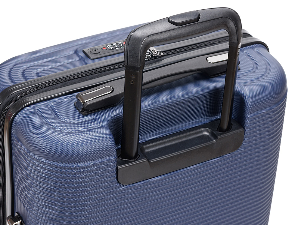 Чемодан TORBER ОНЕГА, синий, ABS-пластик, 59,5 х 39,5 х 24 см, 46 л