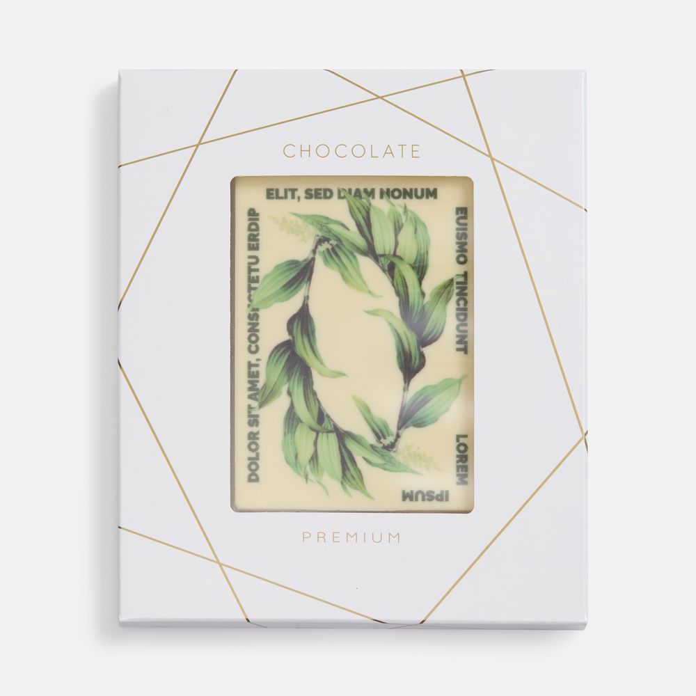 Шоколадная открытка — пример нанесения логотипа (сделано в России) | Print Logo