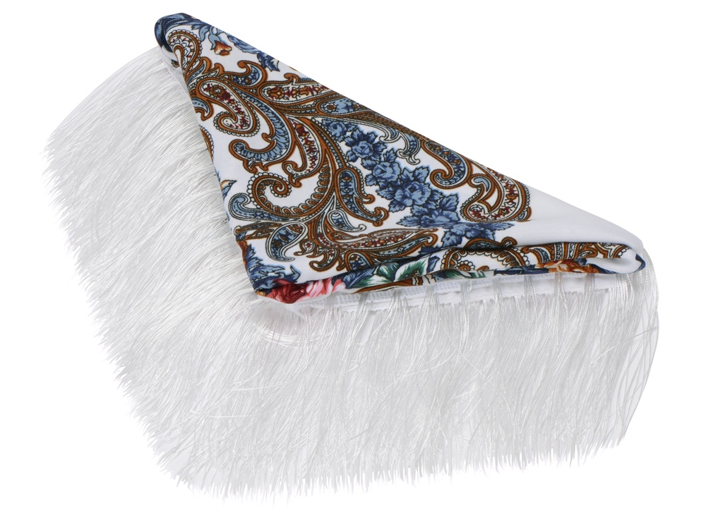 Набор Милана: кукла в народном костюме, платок в деревянном сундуке, золотистый/белый