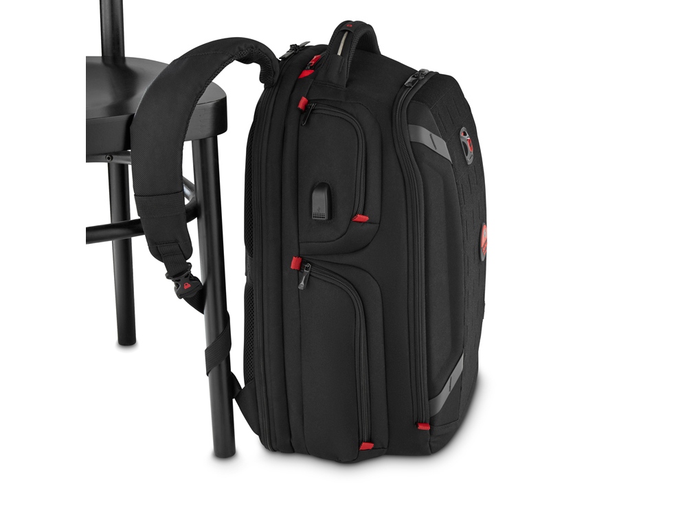 Рюкзак WENGER PlayerOne 17.3, чёрный, 100% полиэстер, 38х26х49 см, 29 л