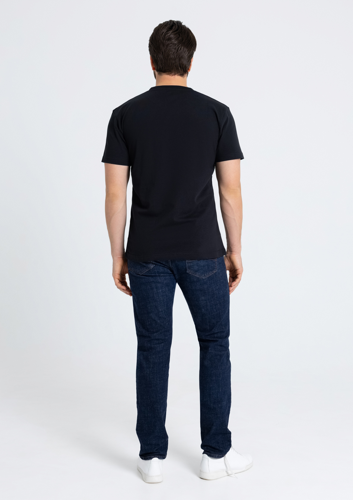 Футболка мужская STAN хлопок 180, 08, Чёрный,  (20)  (50/L)