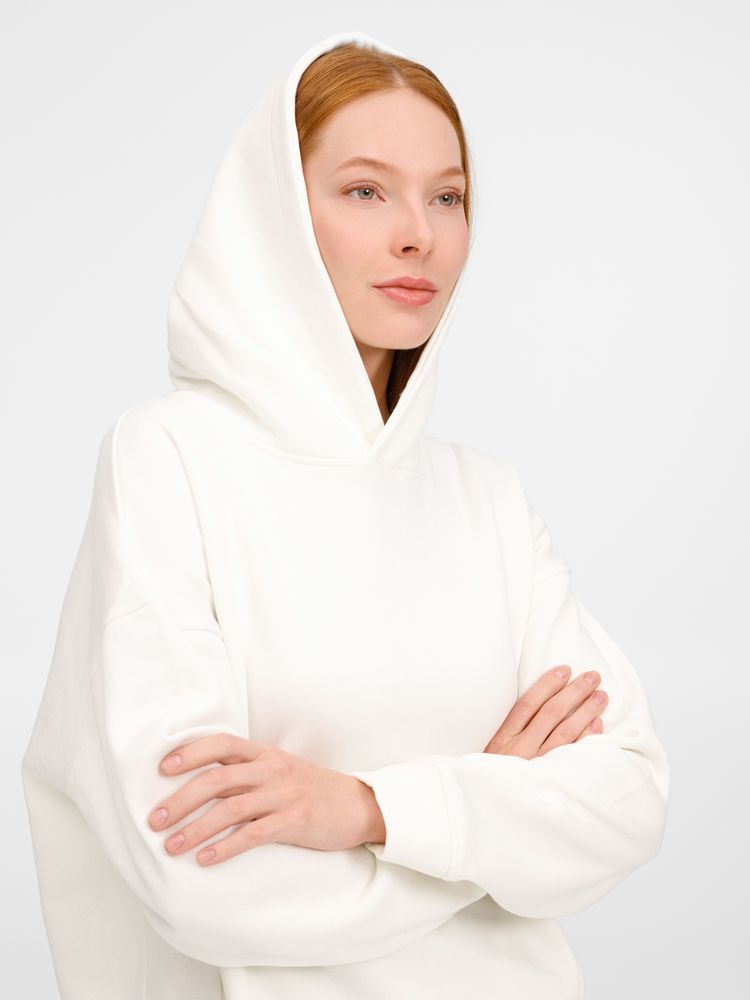 Худи оверсайз унисекс Tolla, молочное, размер XS/S