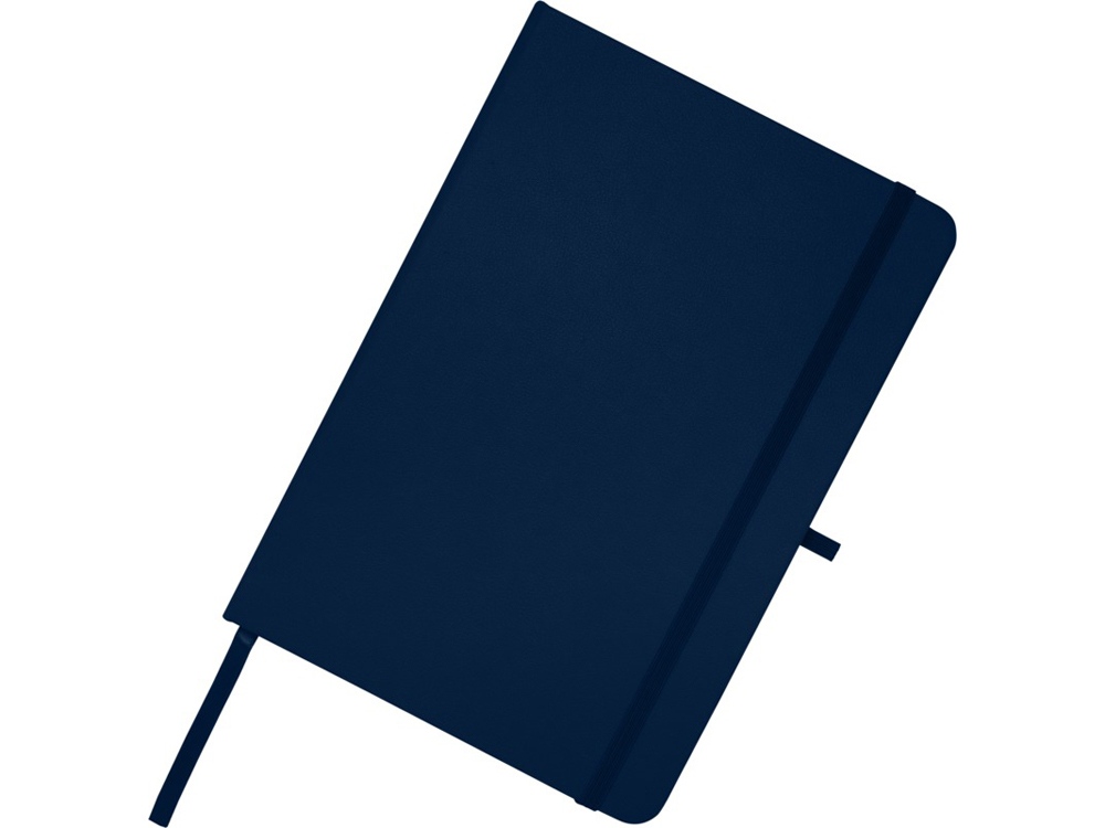 Teak блокнот А5 из переработан. материала в твердой обложке с линован. страницами - Темно - синий
