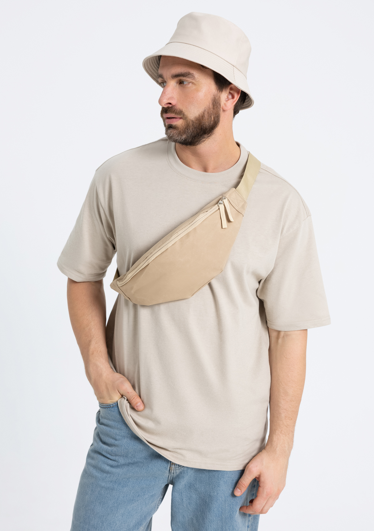 Футболка унисекс оверсайз STAN хлопок 240, 56, Песочный бежевый,  (541)  (48/M)