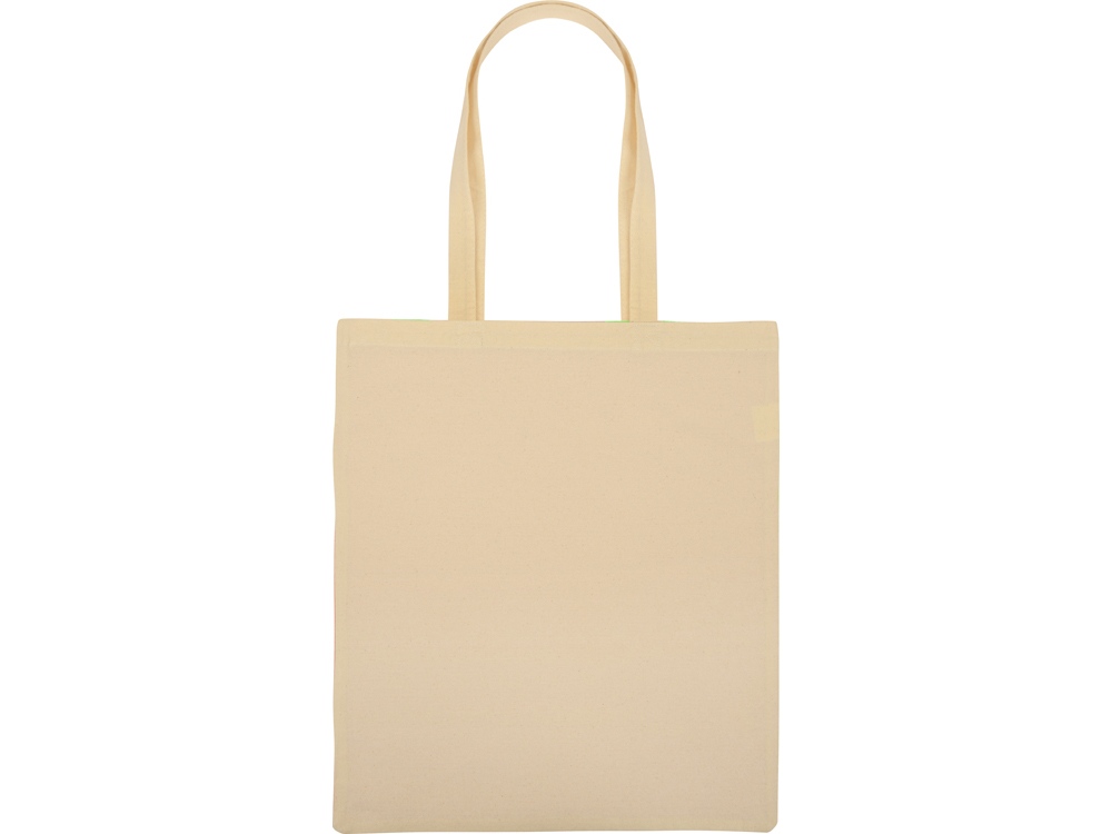 Сумка для шопинга Twin двухцветная из хлопка, 180 г/м2, зеленое яблоко/натуральный