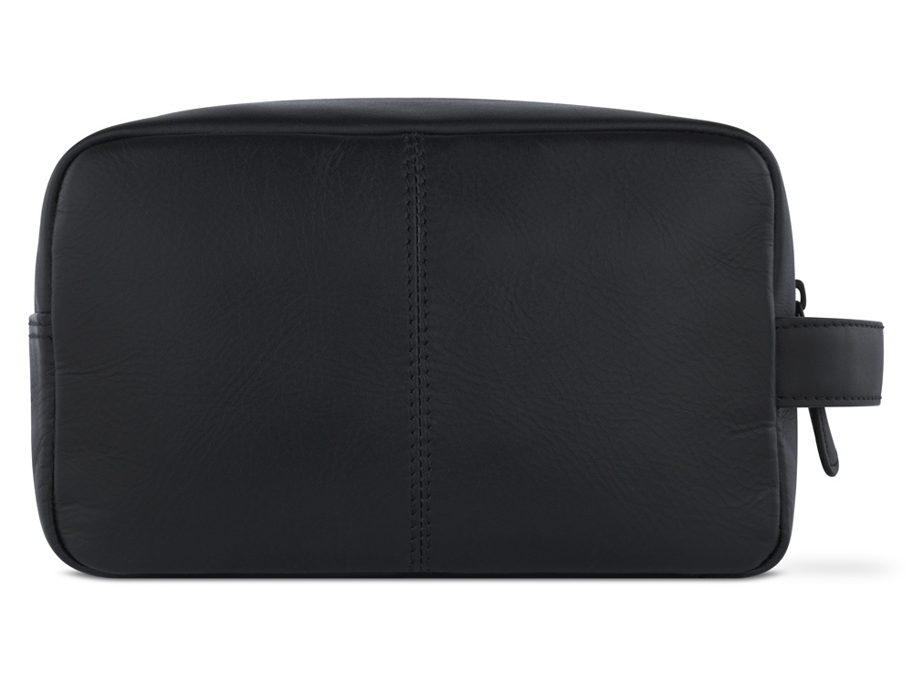 Несессер дорожный BUGATTI КЛАРК | CLARK, чёрный, воловья кожа/полиэстер, 20х10х13 см, 2,5 л