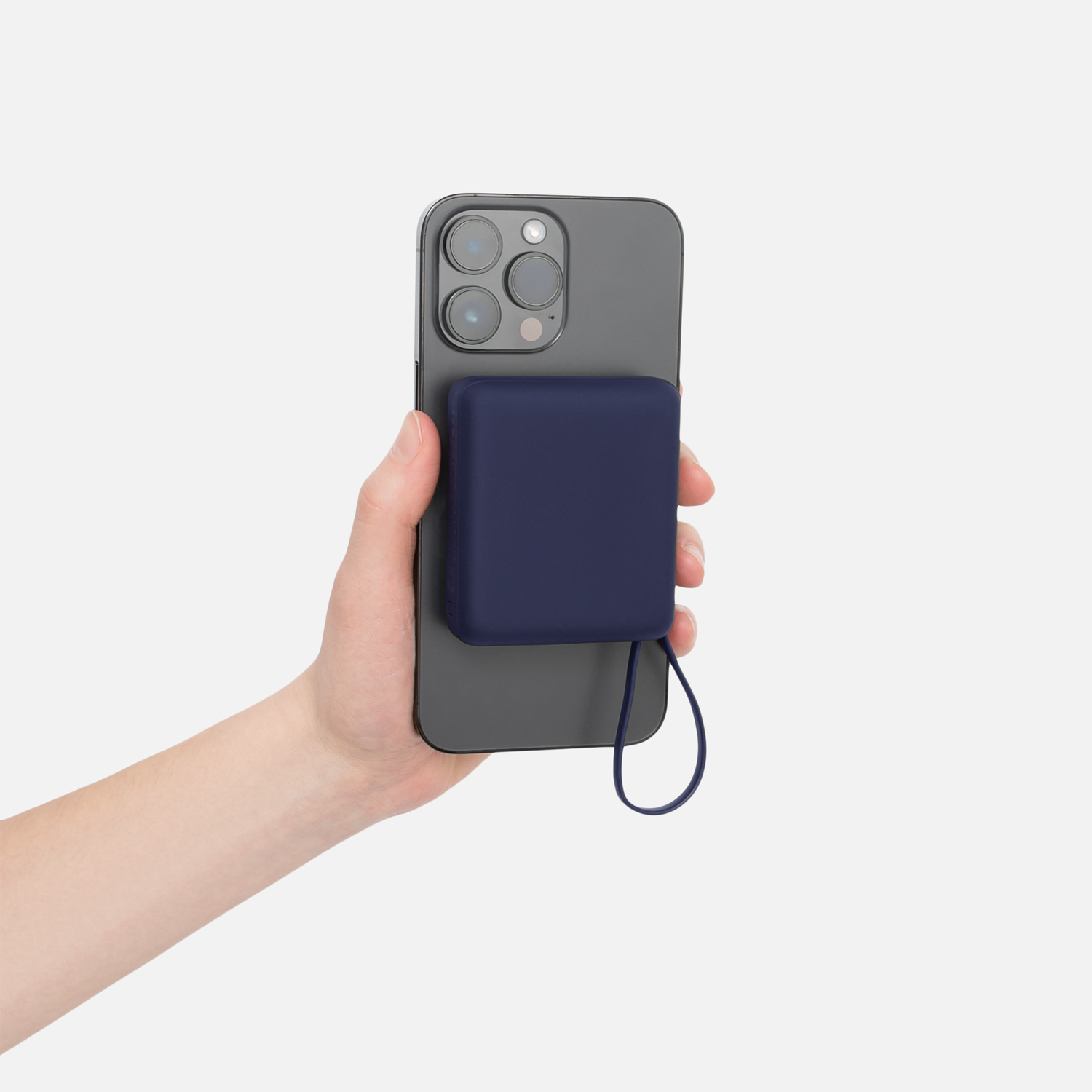 Внешний аккумулятор с подсветкой Ritter PD 10000mAh с функцией беспроводной зарядки 15W, синий