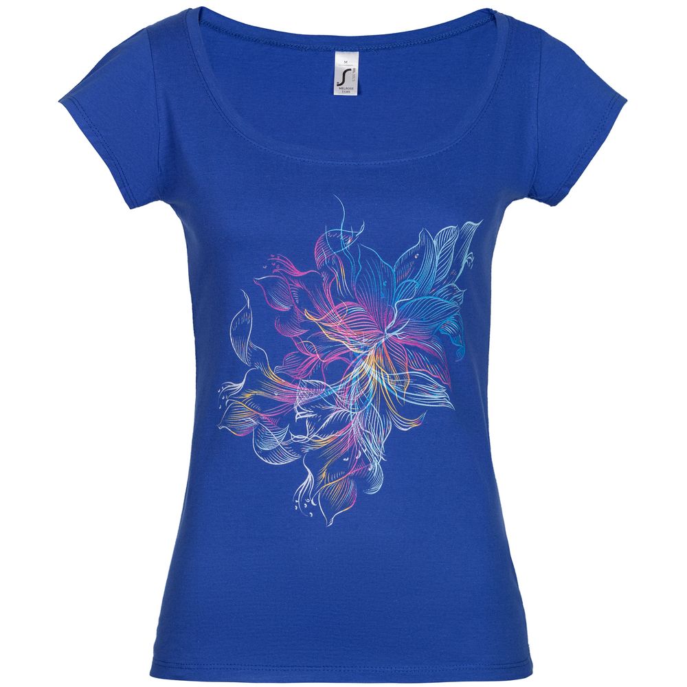 Футболка женская Vibrance — пример нанесения логотипа (Принтэссенция) | Print Logo