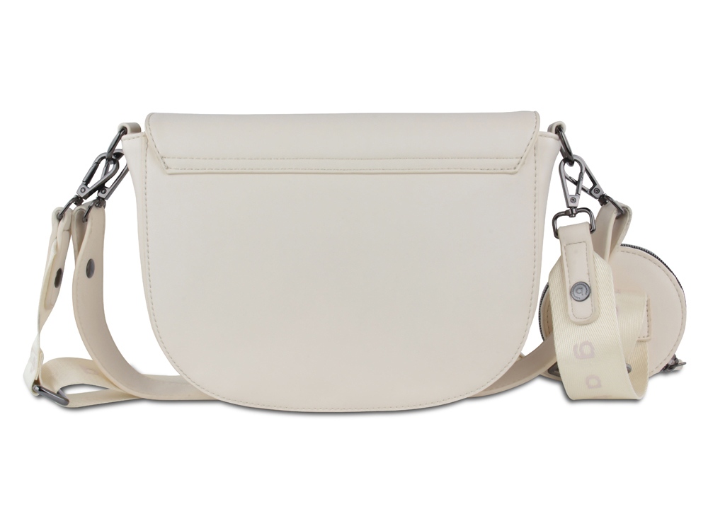 Сумка наплечная женская BUGATTI АЛМАТА | ALMATA, с кошельком, бежевая, полиуретан, 27х6х18,5 см