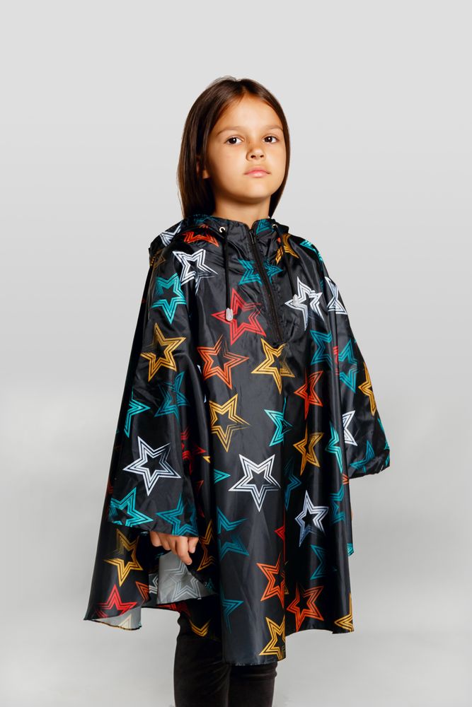 Дождевик-пончо детский AquaStop Kids на заказ, разноцветный,9-12 лет