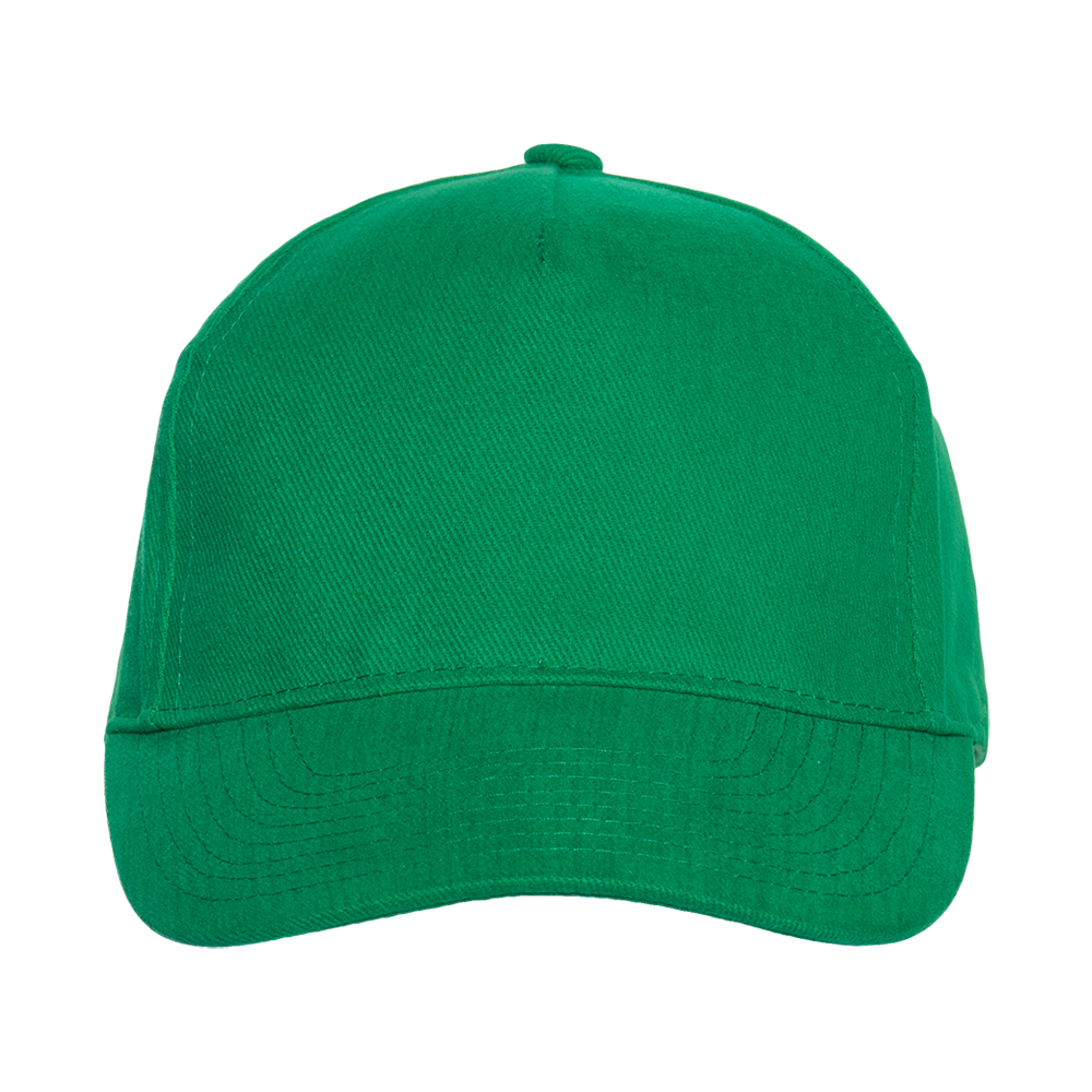 Бейсболка STAN 5 клиньев хлопок 280, 11, Зелёный,  (30/1)  (56-58/ONE SIZE)