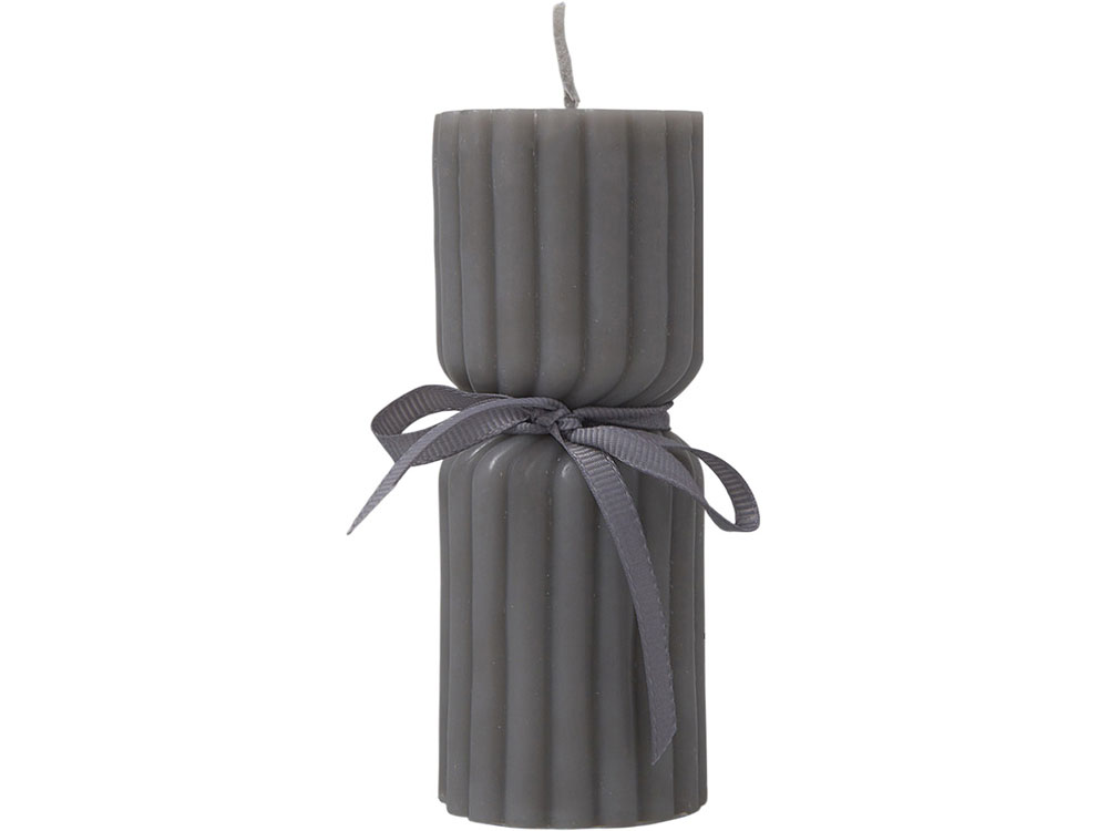 Набор свечей с гранями Vela, темно-серый, белый