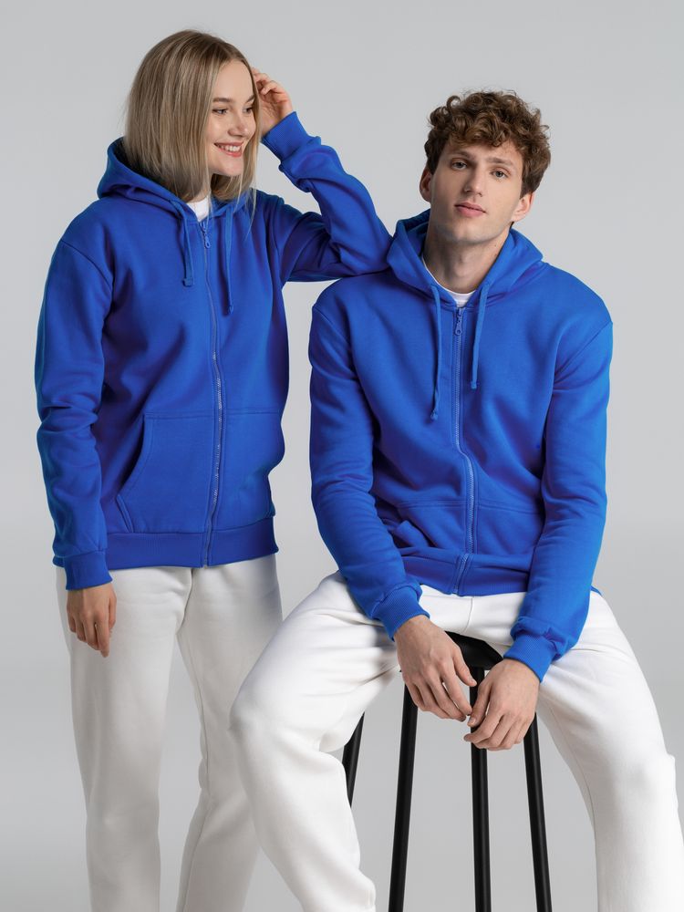 Толстовка на молнии с капюшоном Siverga Heavy 2.0, ярко-синяя, размер 5XL