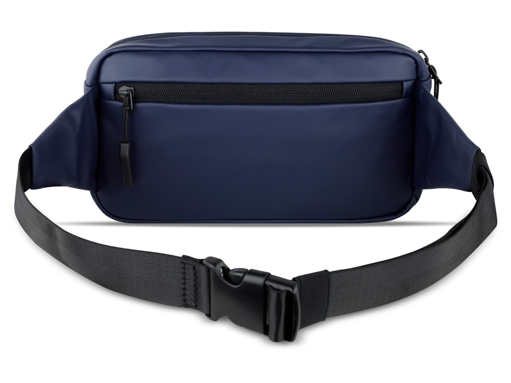 Сумка на пояс BUGATTI БЛАНК | BLANC, синяя, тарпаулин/полиэстер, 26х5,5х13,5 см