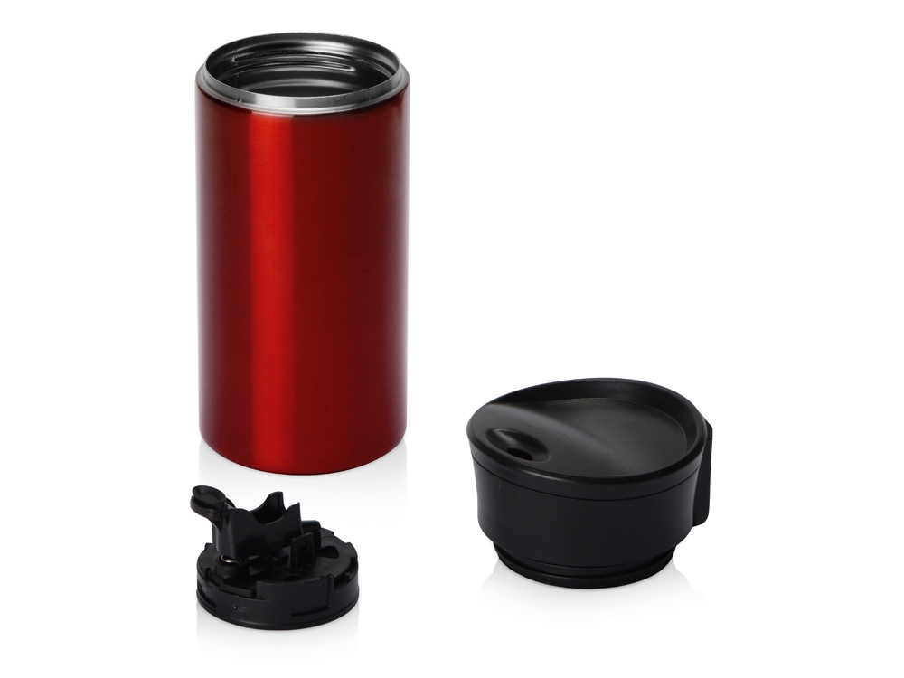Вакуумная термокружка с кнопкой Upgrade, Waterline, тубус, красный