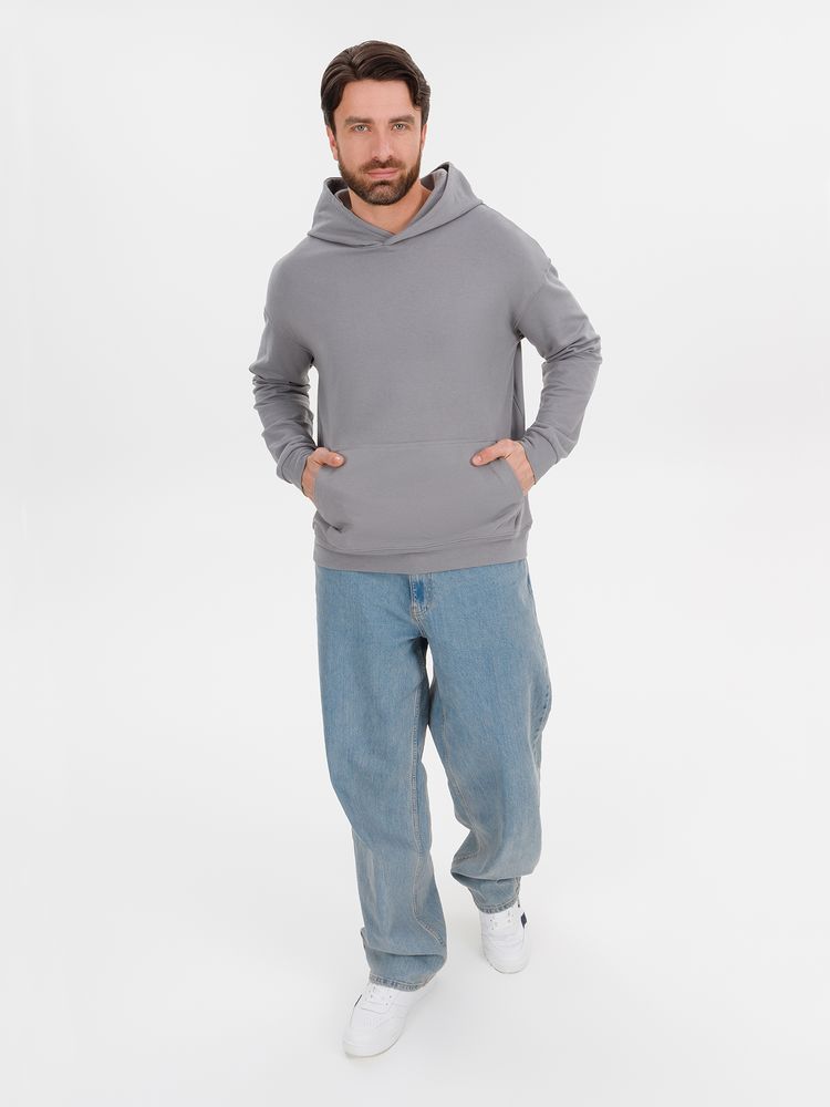 Худи оверсайз унисекс Outshine, серое, размер XL/2XL