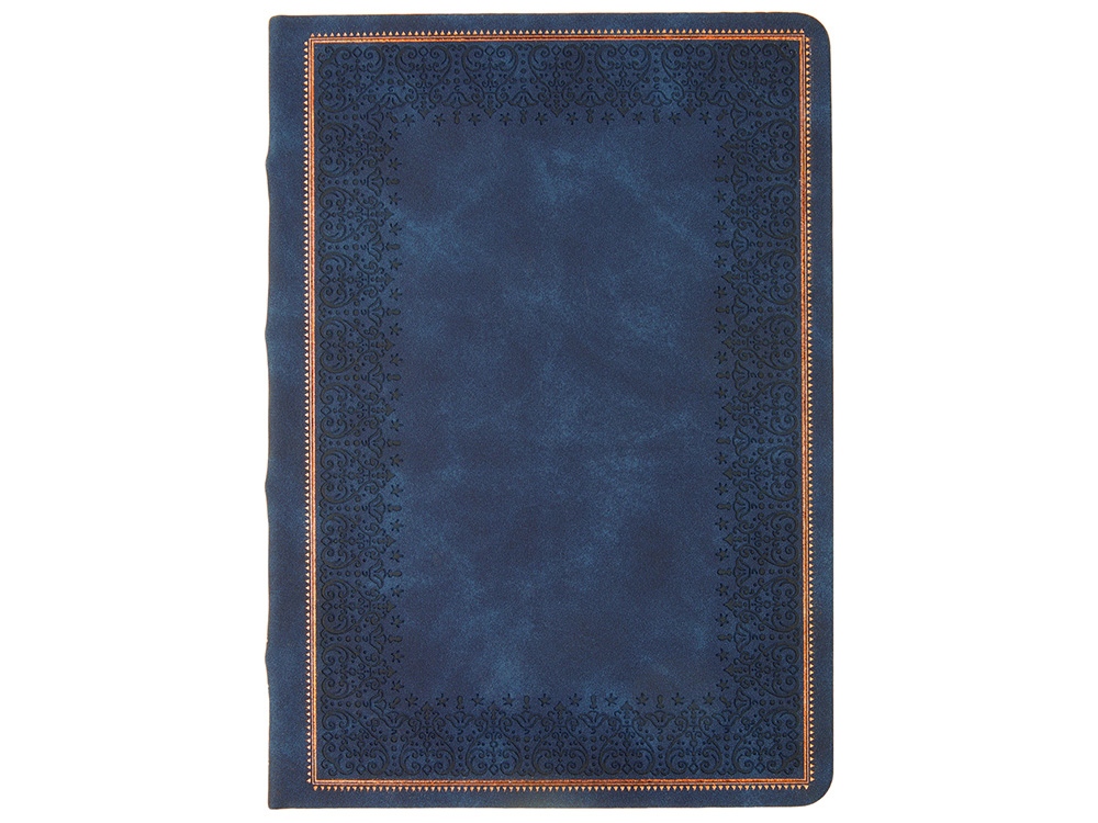 Ежедневник недатированный А5 Royal, синий с бронзовым срезом