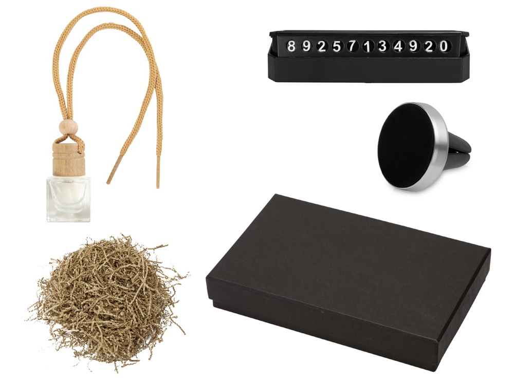 Подарочный набор с автовизиткой и магнитным держателем для телефона с логотипом  | Print Logo