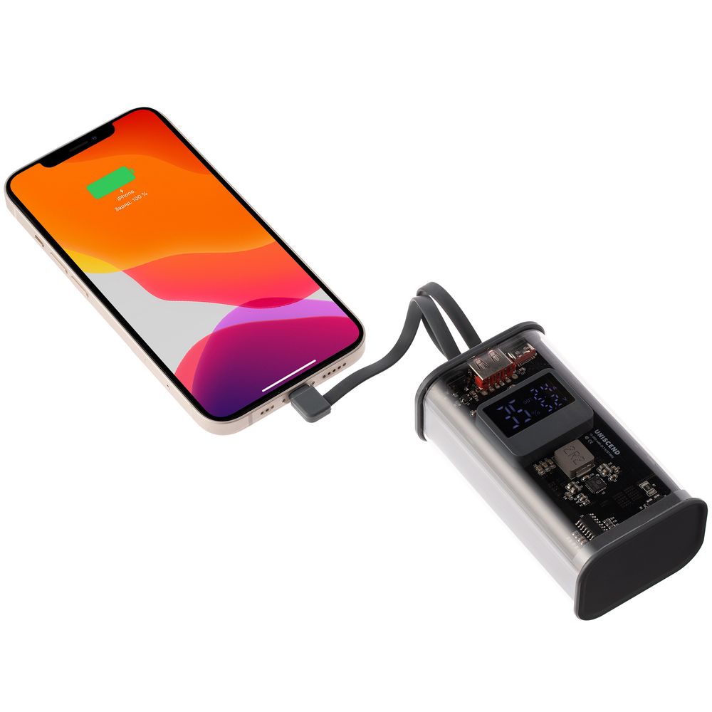 Аккумулятор с быстрой зарядкой Trellis Geek 10000 мАч фото на сайте Print Logo.