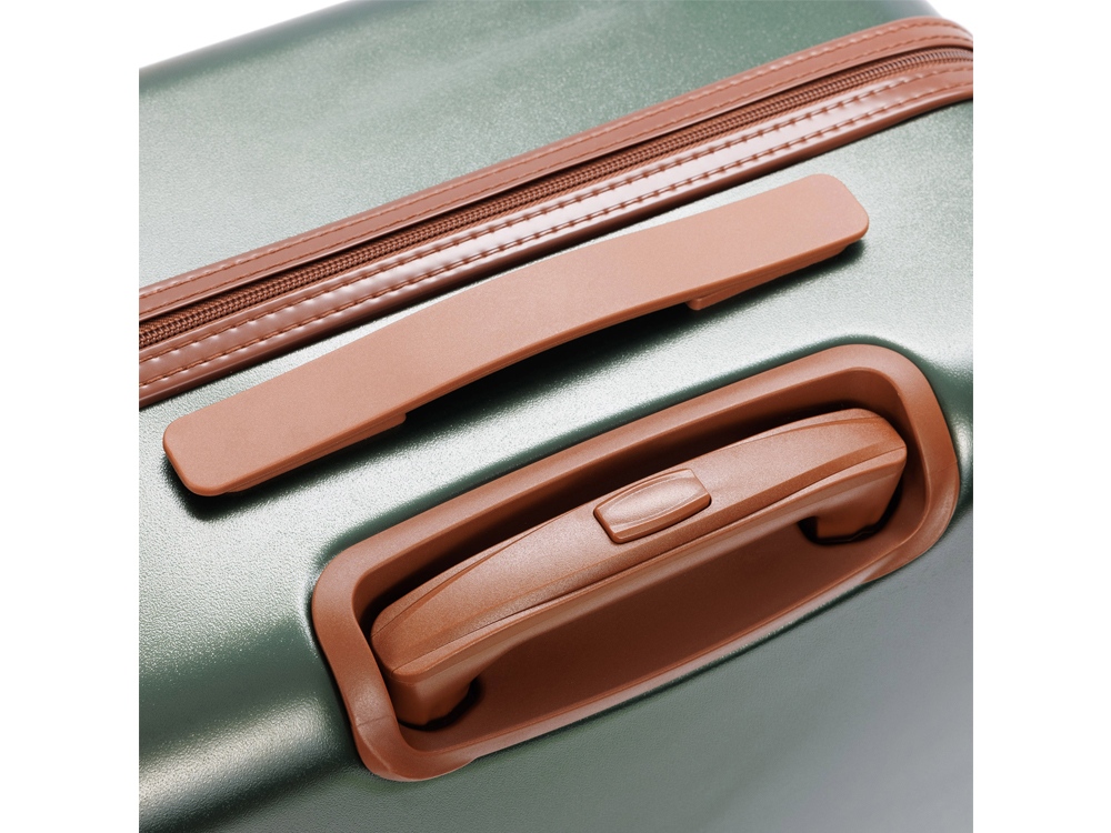 Чемодан BUGATTI АМЕЛИЯ | AMELIA, зеленый, поликарбонат / АБС-пластик, 42х24х67 см, 55 л