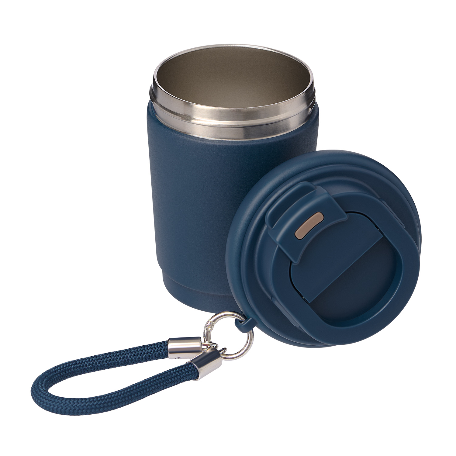 Термокружка вакуумная Сидней (Sydney), серебряная — пример нанесения логотипа (Portobello Термокружки) | Print Logo