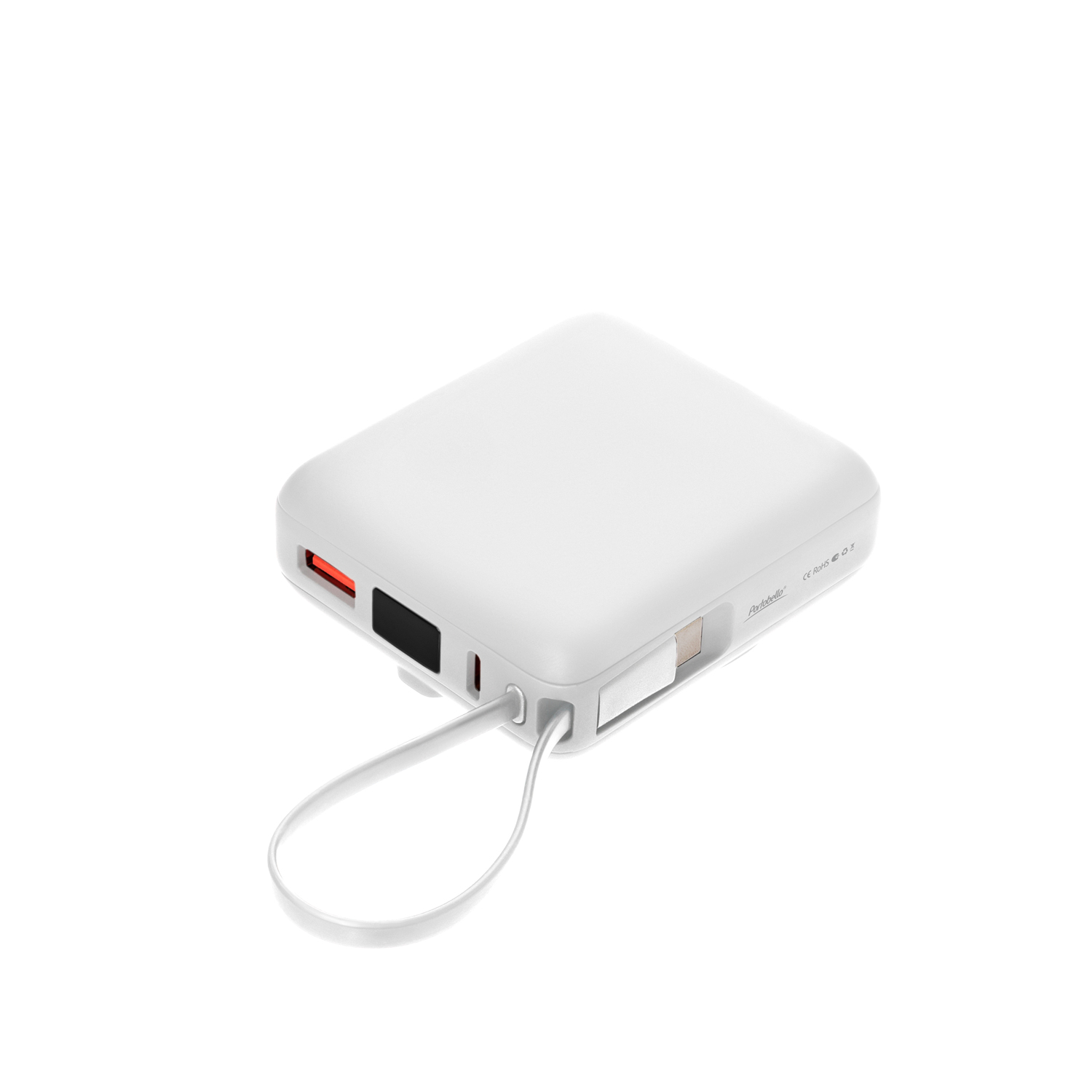 Внешний аккумулятор с подсветкой Ritter PD 10000mAh с функцией беспроводной зарядки 15W, белый