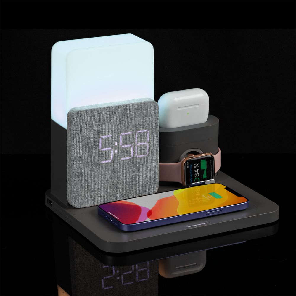 Зарядная станция с часами и подсветкой Large Charge