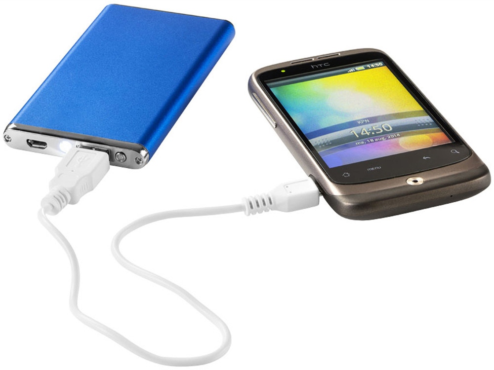 Портативное зарядное устройство Taylor 2200 мА/ч, ярко-синий