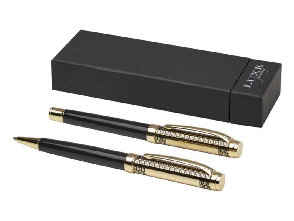 Набор Legato: ручка шариковая, ручка перьевая с логотипом Luxe | Print Logo