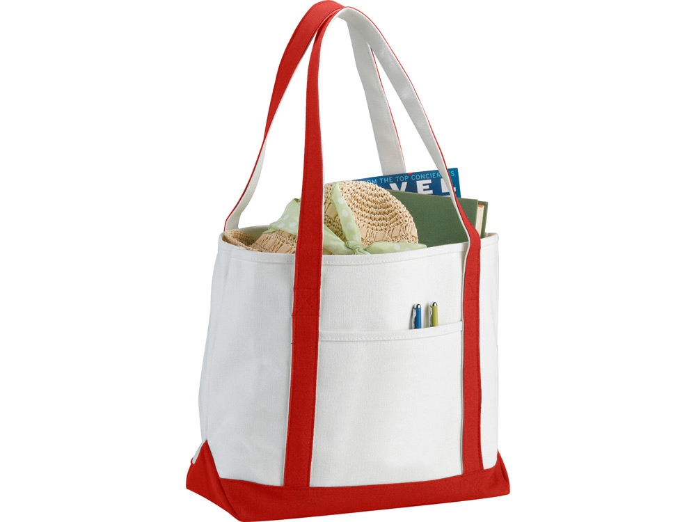 Сумка Premium, натуральный/красный