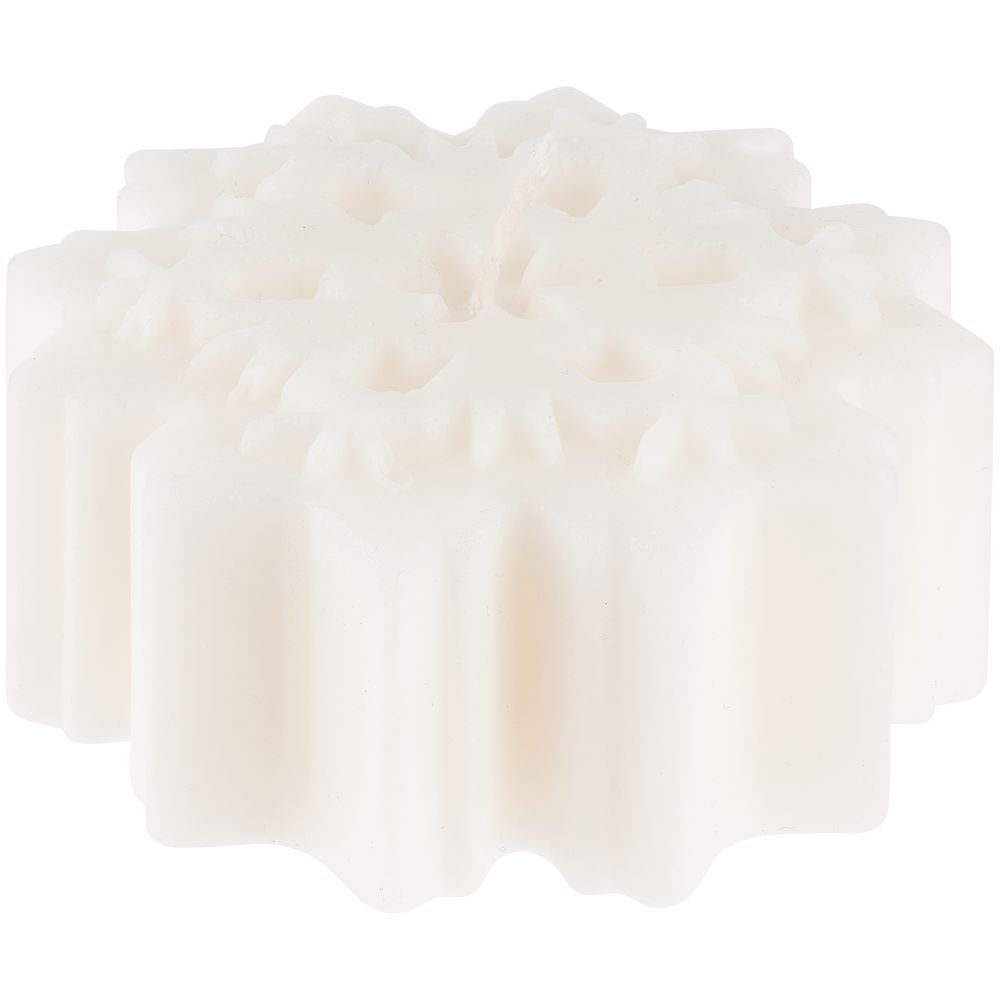 Свеча Snowflame 3, белая — пример нанесения логотипа (сделано в России) | Print Logo