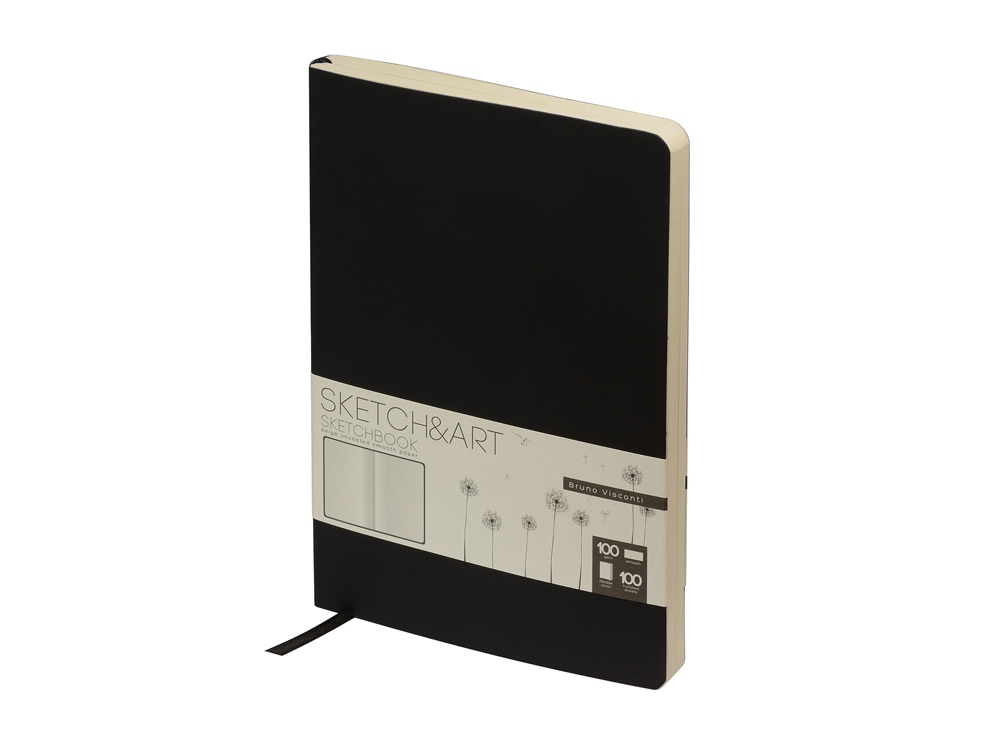 Скетчбук А5 Sketch & Art, soft-touch с логотипом Bruno Visconti | Print Logo