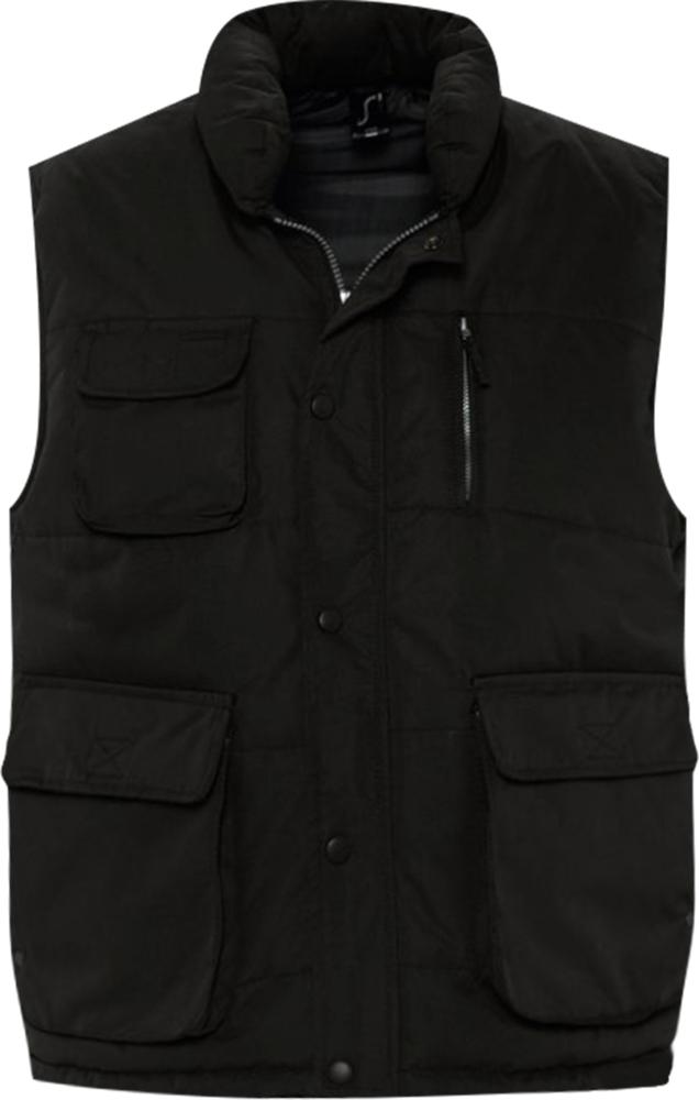 Жилет Viper черный с логотипом Sol's | Print Logo