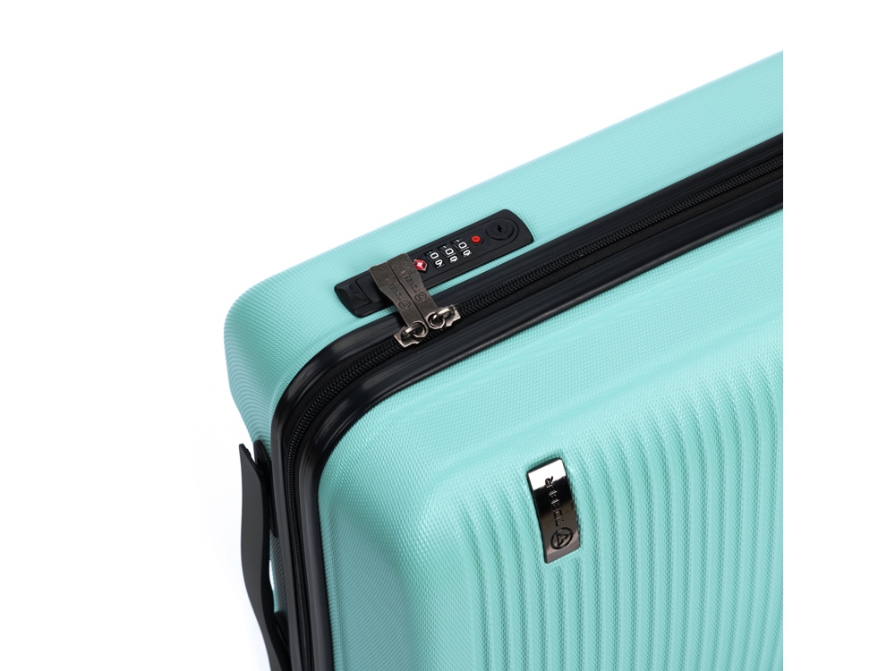 Чемодан TORBER КАСПИЙ, светло-зелёный, ABS-пластик, 38 х 20 х 54 см, 35 л