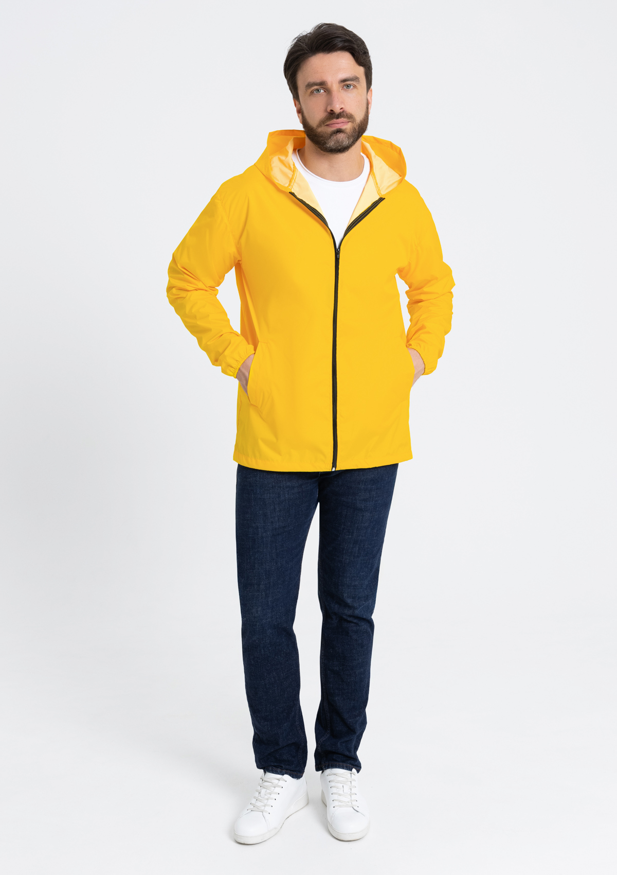 Ветровка унисекс STAN дюспо 210T, 85, 59, Жёлтый,  (12/1)  (56/XXXL)