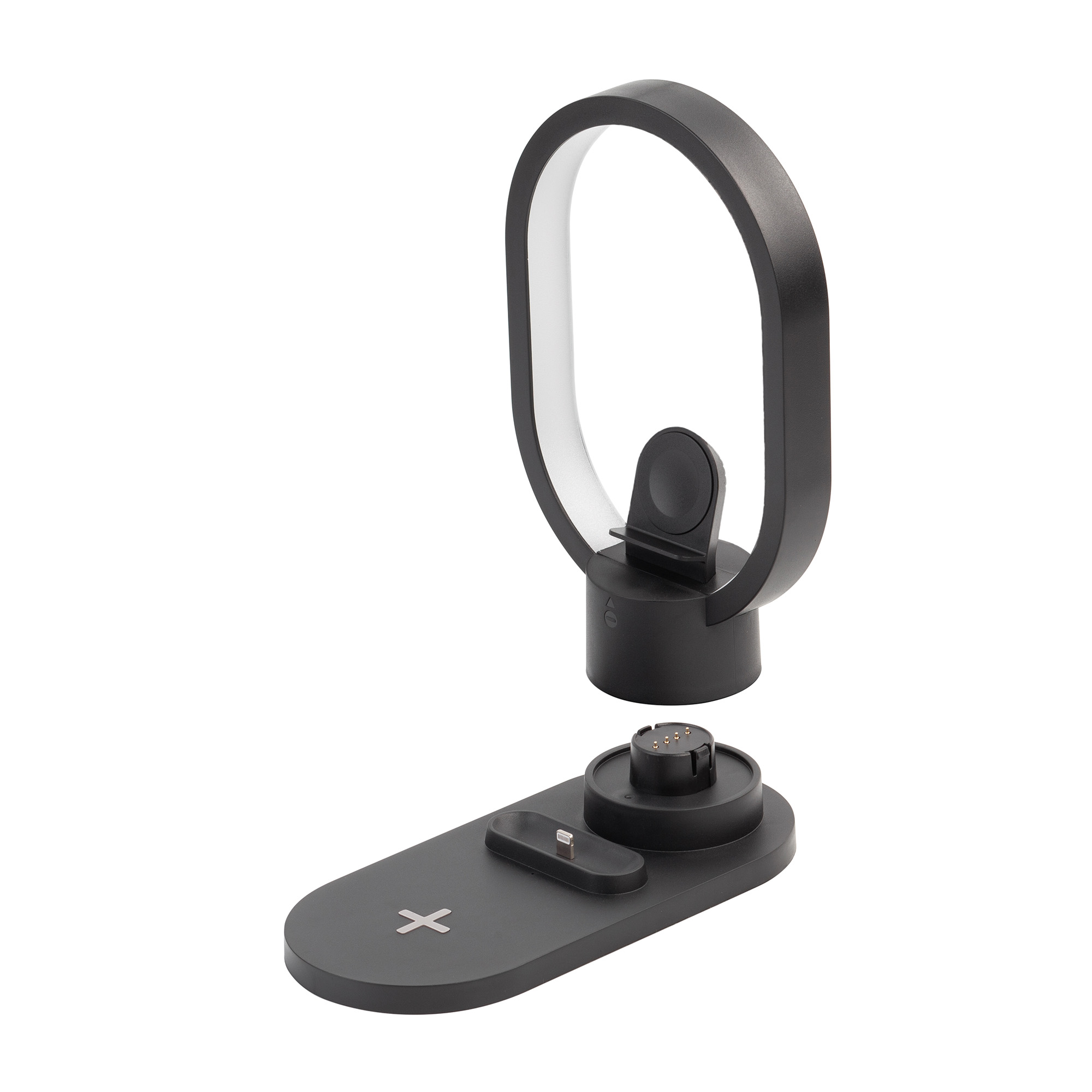 Настольная беспроводная (15W) зарядная станция "Starship" с лампой фото на сайте Print Logo.