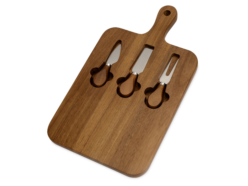 Набор для сыра из акации Parmesan с логотипом Eat&Bite | Print Logo