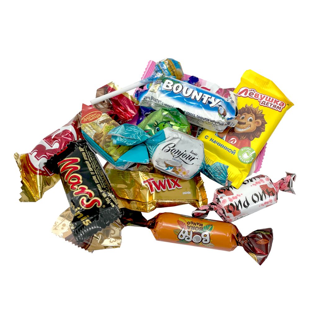 Набор сладостей Candyland — пример нанесения логотипа (сделано в России) | Print Logo