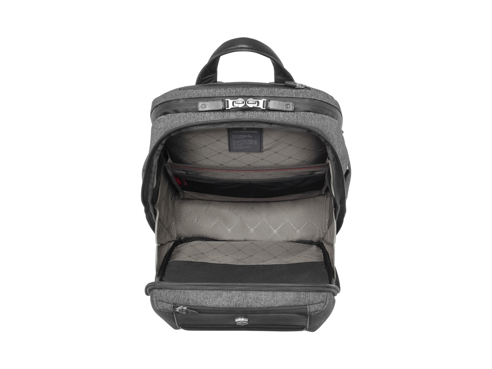 Рюкзак VICTORINOX Architecture Urban 2 Deluxe Backpack 15, серый, полиэстер/кожа, 31x23x46 см, 23 л