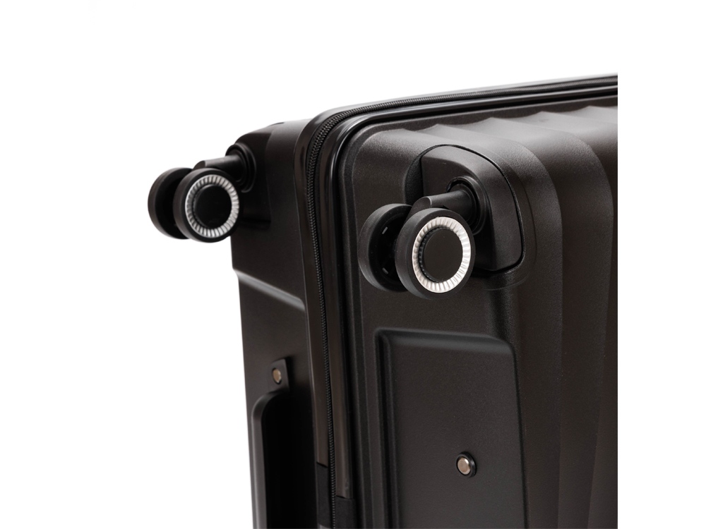 Чемодан TORBER НЕВО, чёрный, полипропилен, 49 х 28 х 76 см, 95 л