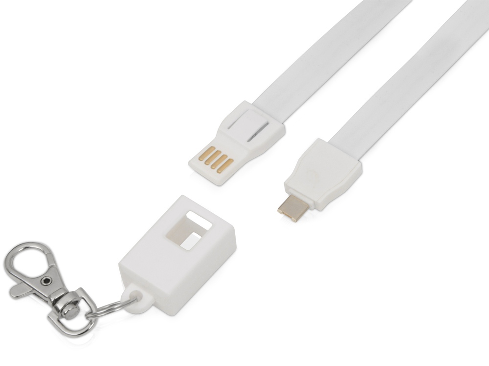 Зарядный кабель-клип 2 в 1, белый