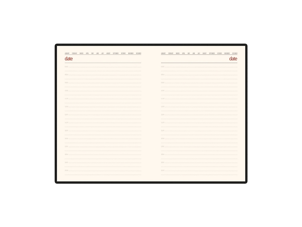 Ежедневник недатированный А5 Senate с магнитным клапаном, бордовый (Р)